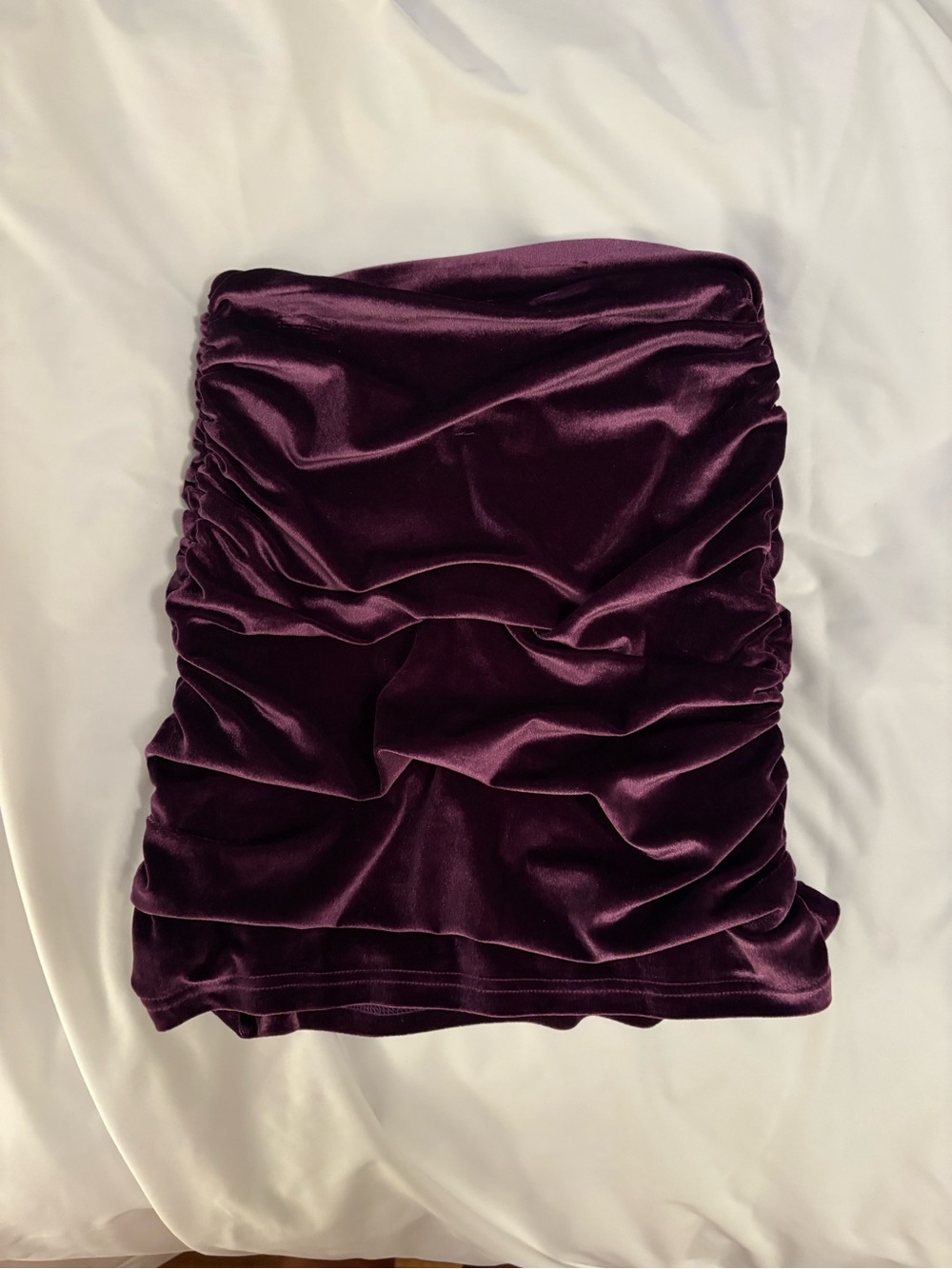 Lulus Purple Velvet Ruched Mini Skirt - Women